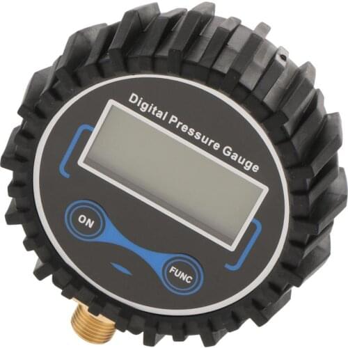 Tire Pressure Gauge Digital Inflator Wheels Hose Straight Lock LED Screen