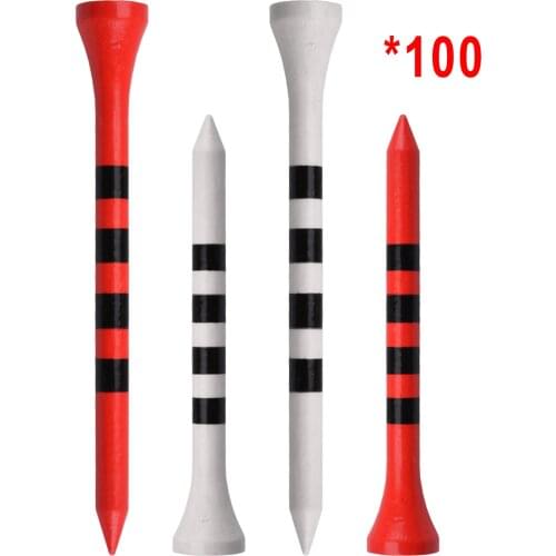 Pack of 100 Professional Bamboo Golf Tees Long Durable Golf Accesories