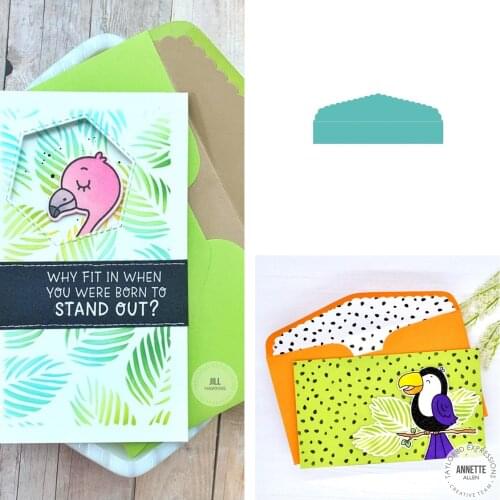 New 2021 SCALLOPED ENVELOPE Cutting Dies Scrapbook Diary Decoration Stencil Embossing Template DIY Greeting Card Handmade