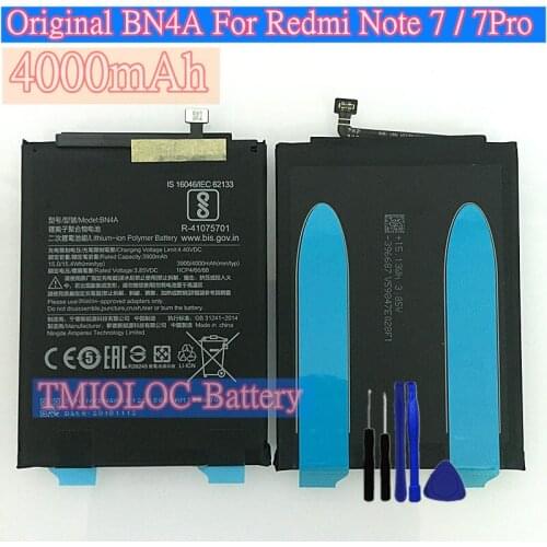 New Original High Quality BN4A 4000mAh Battery For Xiaomi Redmi Note 7 Pro Note 7Pro + Tools