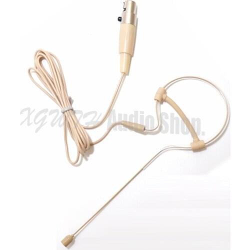 Single Ear Hook Omni-directional Condenser Headset Microphone for Shure Wireless Beltpack Transmitter System Stage Performance