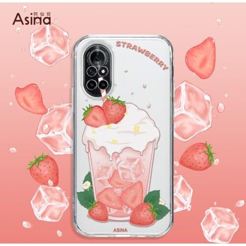 ASINA Transparent TPU Case For Huawei Nova 7 8 6 Pro Cover Cartoon Bumper Soft Fashion Cases For Nova 3 3i 4 5t 5z Fruit Coque
