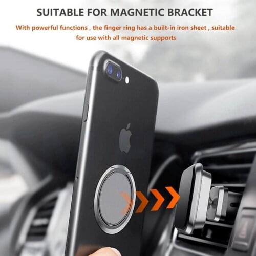Luxury Spin Rotatable Metal Phone Holder 360 Degree Rotatable Magnet Finger Ring Smartphone Socket For Magnetic Smartphone Stand