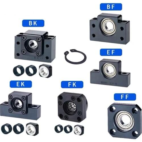 Ball Screw End Support BK10 BF10 BK12 BF12 BK15 BF15 BK17 BF17 FK10 FF10 FK12 FF12 FK15 FF15 EK10 EK12 SFU1204 SFU1605 SFU2005