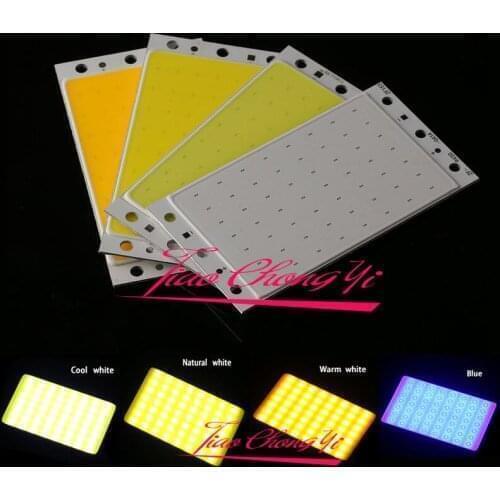 15W 94X50MM 9450 warm white Cool white Blue COB LED Panel Strip Lights DC12-24V F DIY car lamps New