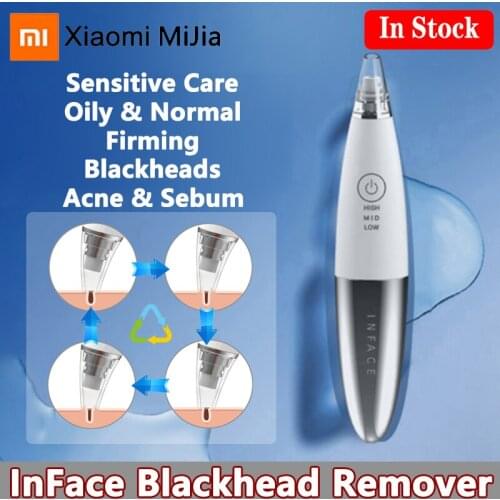 Xiaomi InFace Blackhead Vacuum Suction Dermabrasion Removal Scar Acne Pore Peeling Face Clean Facial Skin Care Beauty Tool