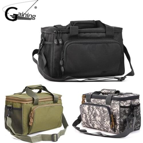 Waterproof Fishing Bag Large Capacity Multifunctional Lure Fishing Tackle Pack Outdoor Shoulder Bags 36*22*23cm