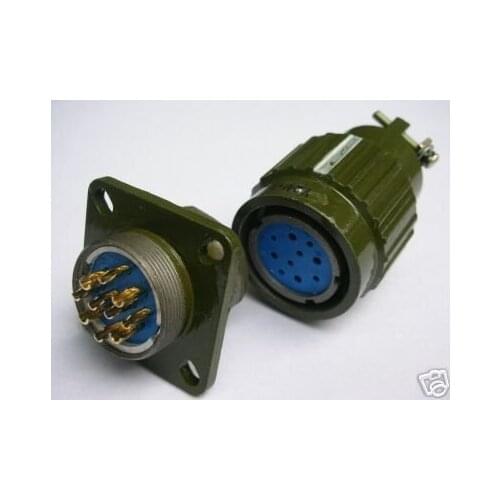 Military Gold 10-Pin Twist Male Female Connector F10P