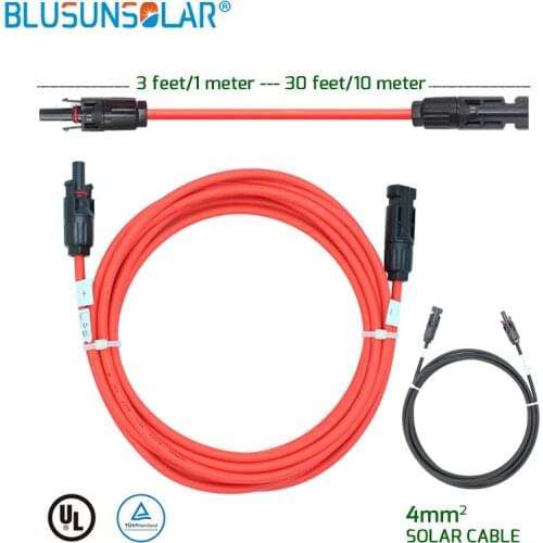 10 piece Cable assembly 6Meter connector male and female extension cable 4.0mm XLPE