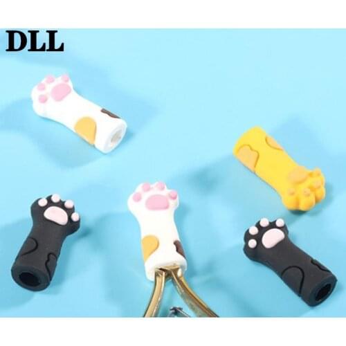 1x Cute Cat Paw Silicone Nipper Cover Protective Sleeve For Nail Cuticle Dead Skin Tweezers Cap Scissors Manicure Pedicure Tools