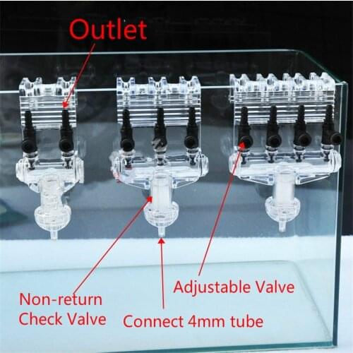 2/3/4 Way Aquarium Air Control Split Valve Non-return Check Valve Fish Tank Air Divider Splitter Aquarium Air Pump Accessories