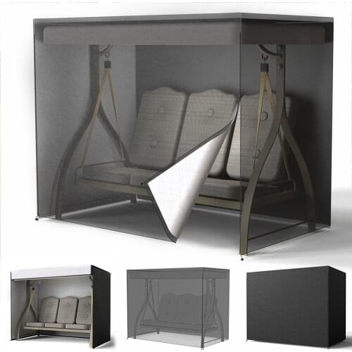 3-Seater Garden Swing Cover Hammock Patio Cover Waterproof Outdoor Yard Garden Chair Cover UV Sun Rain Sofa Protection Case Bags
