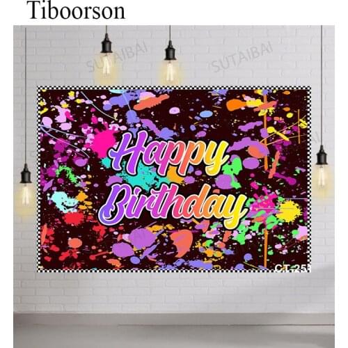 Abstract Art Backdrop Colorful Colors Chlid Newbron Brithday Party Decoration Props Photography Background Photozone Photocall