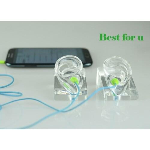 Free Shipping! Fashionable Clear Earphone Mannequin Ear Mannequin Ear Model For Earphone Display Hot Sale