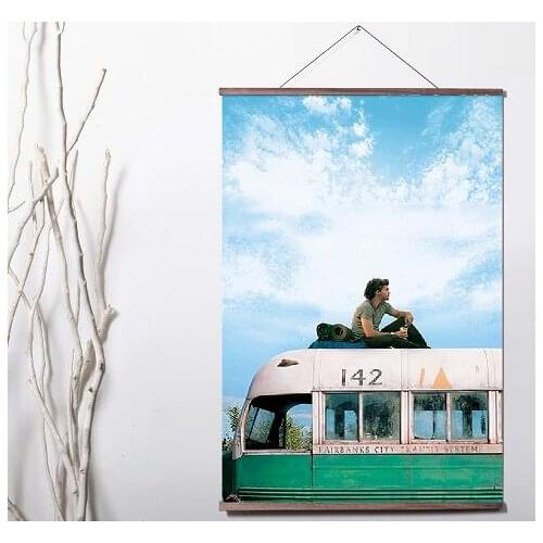 More Style Choose Into the Wild Movie Art Print canvas Poster Canvas Scroll Painting with wood