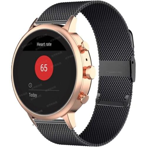 Black Wrist Strap for Fossil Q Venture Watch Band 18mm Quick Release Bands for Fossil Q Gen 3 HR Fossil Womens Gen 4 Sport