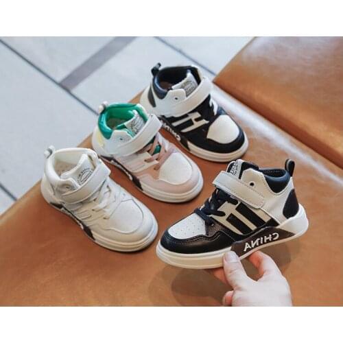 Childrens High-top Shoes For Fall 2021 New Girls Thick-soled Casual Sports Boys Non-slip Breathable Fashion Basketball Shoes W1