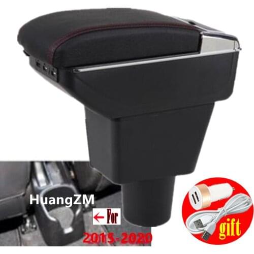 For Spark armrest box central Store content Storage box Chevrolet armrest box with cup holder ashtray USB interface
