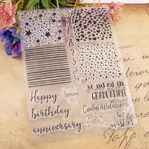 Background Transparent Clear Silicone Stamps for DIY Scrapbooking/Card Making/Kids Fun Decoration Supplies