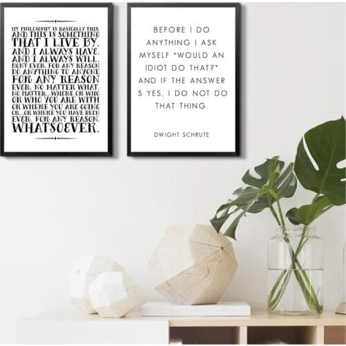 The Office Tv Series Print Poster Room Canvas Painting Decor Michael Scott And Dwight Schrute The Office Quotes Wall Art Poster