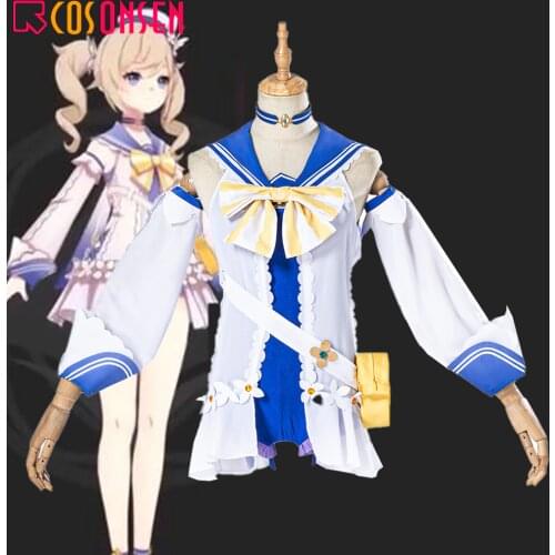 Genshin Impact Barbara Cosplay Costume COSPLAYONSEN Summertime Swimwwear Outfits Full Set