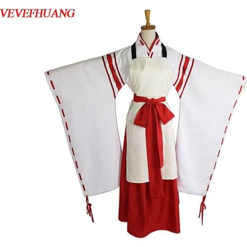 VEVEFHUANG Anime Sewayaki Kitsune no Senko-san Cosplay Costume Fox Senko-san Cosplay Costume Ear Kimono Uniform for Women Full