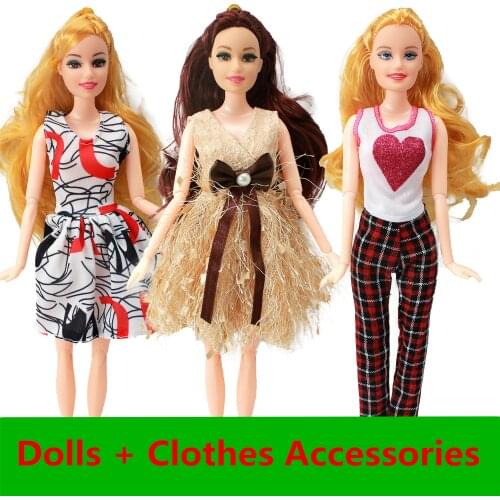 30CM Sweet Princess Dolls Rapunzel Toys For Girls Joint Moving Body Beauty Clothes Thick Full 1/6 BJD Dolls For Children