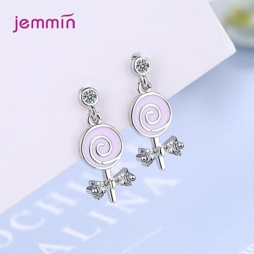 Cute Statement Crystal Earrings For Women Girls Party 2021 Trend Fashion Jewelry 925 Sterling Silver Wholesale