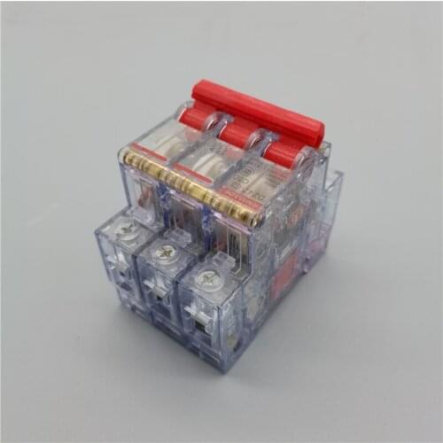 Mini Circuit Breaker Cutout Miniature Transparent Household Air Switch AC220V-400V DZ47-63 3p 6A 10A 16A 20A 25A 32A 40A 50A 63A