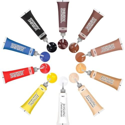 Ten-color Suit Auto Leather Repair Kit Durable Professional Vinyl Repair Restore Cream Set For Furniture Car Seats Shoes