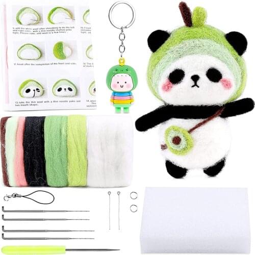 LMDZ Needle Felting Kit Wool Felt Craft Kit Animals Doll Felting Kits DIY Felting Wool Making For Felting Beginner Supplies