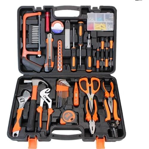 50 pcs Hand Tools Set Household Tools Kit Electrotechnical Tools Box herramientas de mano Screwdriver electroprobe HTS028