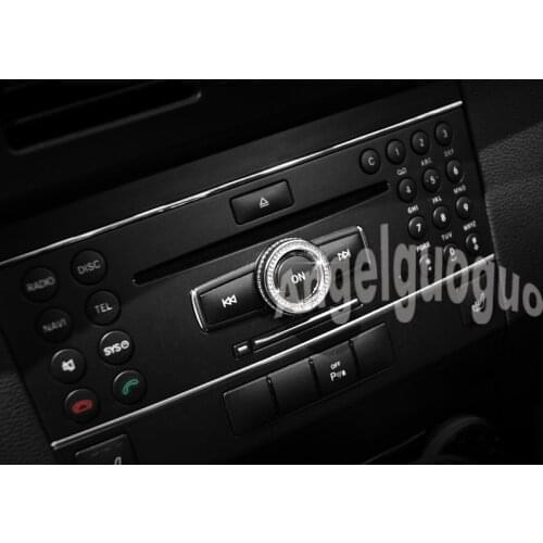 Angelguoguo car volume knob decoration/volume decoration Knob sticker Fit for Mercedes Benz A/B/C/E/GLA/GLK/CLA/CLS class