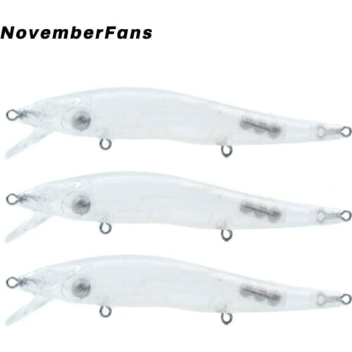 NovemberFans 10pcs/lot 12cm 12.5g Floating Blank Fishing Lures Wobblers Unpainted Hard Bait Minnow Artificial Fishing Tackle