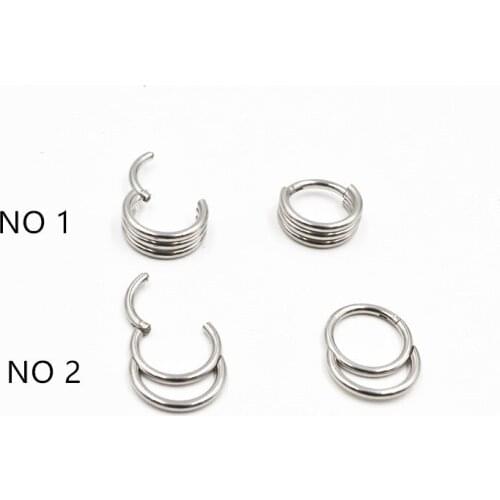 NEW 50pcs/lot Free Shipping Seamless Hinged Segment Ring Clicker Cartilage Nose/Lip Hoop Septum Ear Diath Helix Rings 16GX8MM
