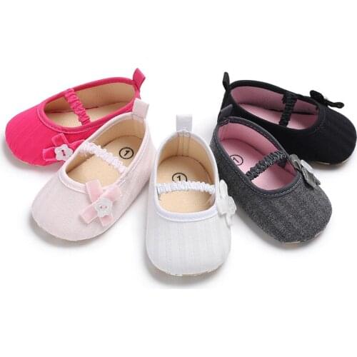 Toddler Baby Shoes Newborn Girls Soft Soled Princess Crib Shoes Prewalker 0-18M