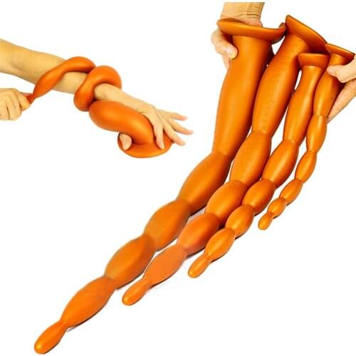 Super Long Big Anal Plug Deep Insert Butt Plug Suction Cup Anal Sex Toys Silicone Dildo Vaginal Anus Strip Dilator Masturbator