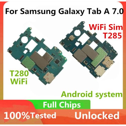 Unlocked For Samsung Galaxy Tab A 7.0 Motherboard Original Motherboard T280 WiFi /T285 WiFi SIM Logic Board With Android OS 8GB