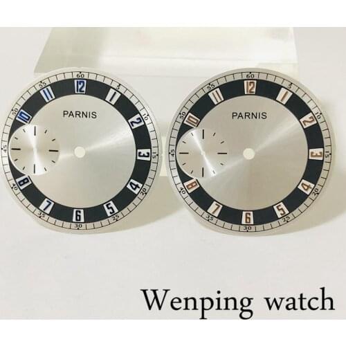 Parnis 38mm high-quality stainless steel silver dial fit ETA 6497 Sea-gull st36 movement watch