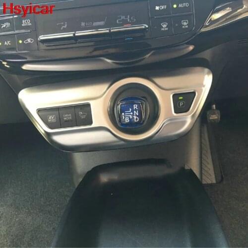 Hsyicar For Toyota Prius 2016 2017 2018 RHD Front Gear Shift Box Switch Panel Decoration Cover Trim Interior Accessories ABS