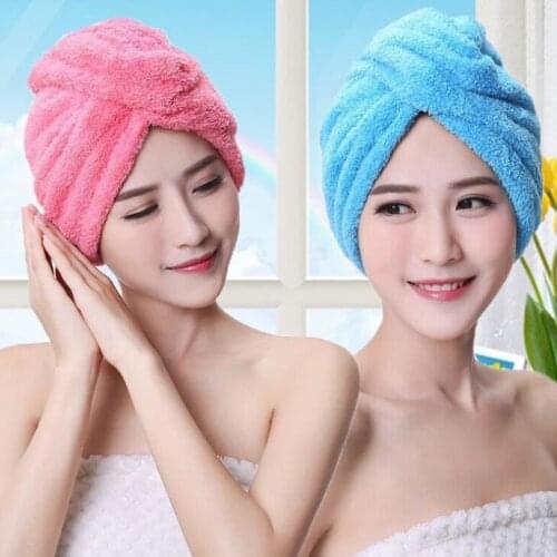 Microfibre After Shower Hair Drying Wrap Womens Towel Quick Dry Hair Hat Cap Turban Bathing Tools LX1946