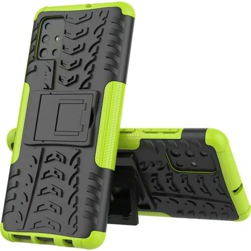 ShockProof Rugged 2 in 1 Armor Case For Samsung Galaxy A51 A71 A11 A01 A21 A31 A41 Stand Cover Fundas On A51 A71 5G Shell Cases