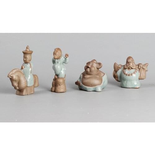 Journey to the West Chinese Four Great Classical Novels Sun Wukong ceramic tea pet figures statue kung fu tea office table gift