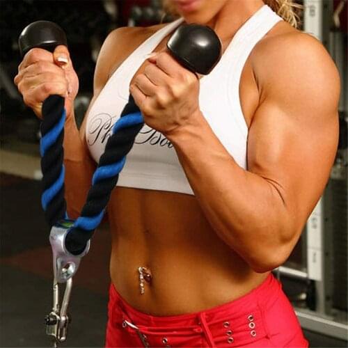 28-inch Triceps Rope Pull Down Cord Heavy Duty Rope Fitness Attachment Cable for Home or Gym Use Fitness Exercise Equipment