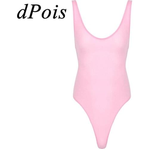 Men Sissy One-piece Lingerie Deep U Neck Sleeveless Ultra-thin High Cut Thong Leotard Homme Sexy Bodysuit Gay Male Nightwear