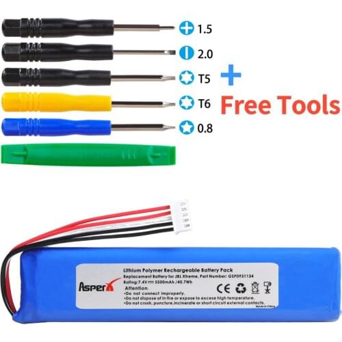 7.4V 5500mAh GSP0931134 Battery for JBL XTREME Xtreme Batterie with tools