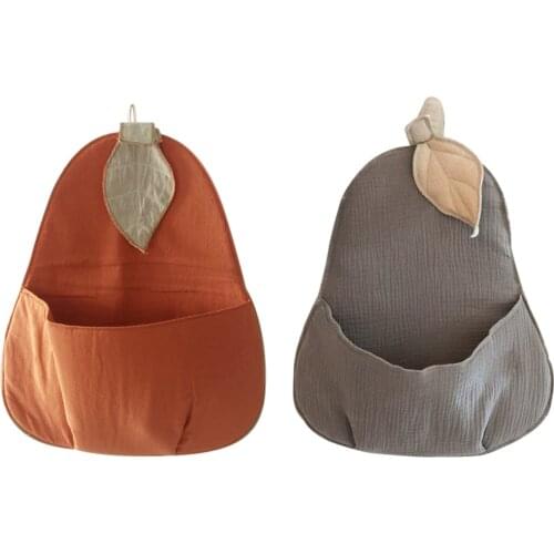 Nordic Style Pear Shape Storage Bag Fruit Organizer Wicker Organizer Baby Room Nursery Decoration