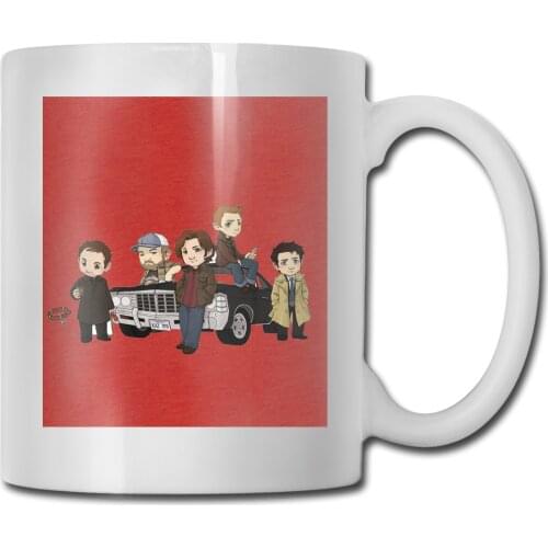 Supernatural Cartoon Design Tri-blend Basic Wholesale Natural Promotion Movie Comical Customiz Mug Cup