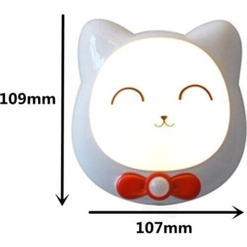 Lovely intelligent LED Night light Wall Lamp sensor lights Body contro Usb charging for drawer Aisle stairs indoor light