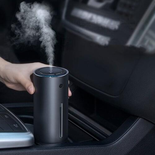 Car Air Humidifier Aluminium Alloy 300mL Air Atomizer LED Aroma Diffuser Home Office Car Air Purifier Spray Nano Mute Air Care